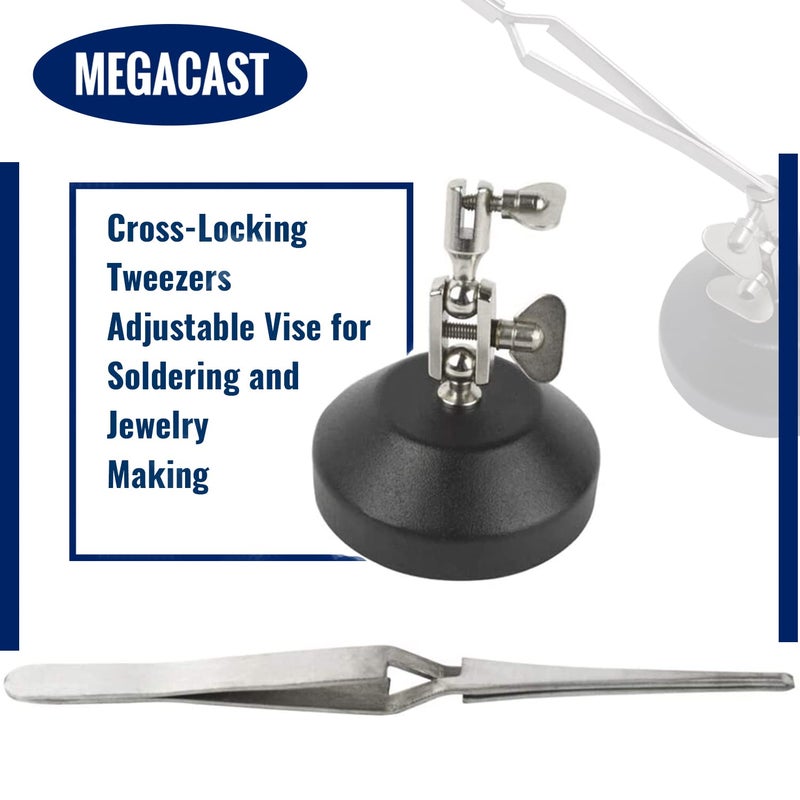 MegaCast Third Hand with Tweezers, Black, Modern Style - Image 4